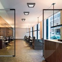 PLAFON LED CUADRADO NEGRO  12W CALIDO 170X40MM MACROLED (NPC12WW)