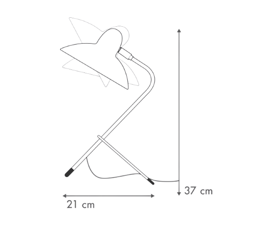 LÁMPARA DE ESCRITORIO JULIA TURQUESA E14 (17E-H1)