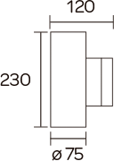 APLIQUE BIDIRECCIONAL C/2 LED BCO - BCO FW (2040/2 LEDB)
