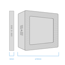 PLAFON LED CUADRADO PLATIL 12W CALIDO 170X40MM MACROLED (PPC12WW)