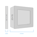 PLAFON LED CUADRADO PLATIL 6W CALIDO 121X40MM MACROLED (PPC06WW)