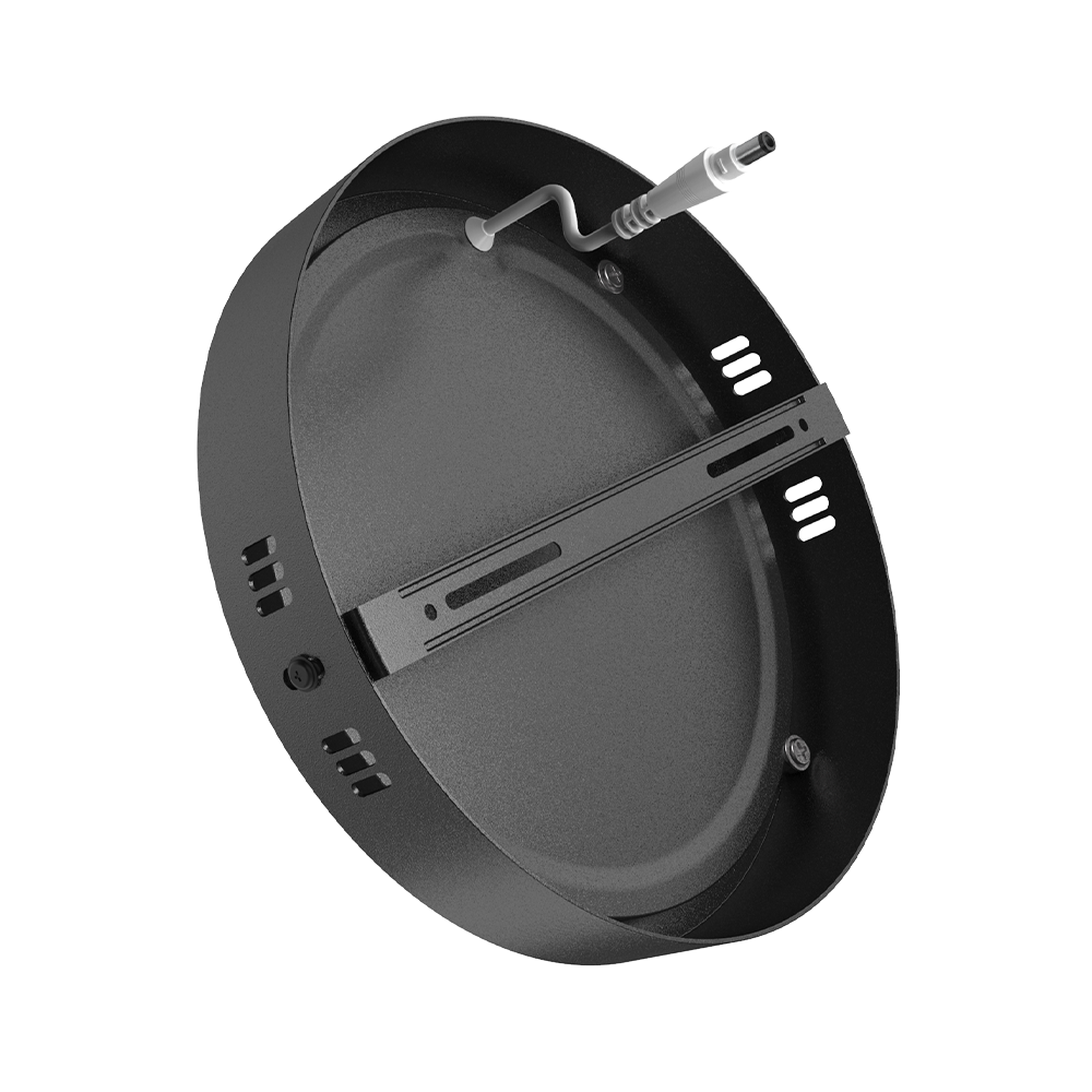 PLAFÓN REDONDO LED 12W LUZ FRIA NEGRO MACROLED (NPR12CW)