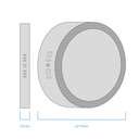 PLAFON LED REDONDO NEGRO 18W CALIDO 220X40MM MACROLED (NPR18WW)