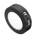 PLAFON LED REDONDO NEGRO 6W CALIDO 121X40MM MACROLED (NPR06WW)