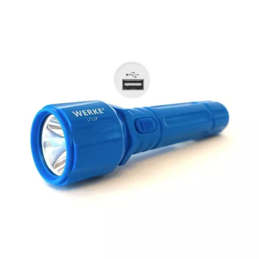 LINTERNA 1 LED 1W RECARGABLE USB BAT. LITIO 3.7V 0.8AH (LT11P)