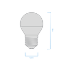 LAMPARA LED GOTA 6W 3000K E14 180..240V MACROLED (G45-6-E14-WW)