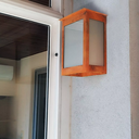 FAROL COLONIAL RECTANGULAR GRANDE CHAPA OXIDO VIDRIO SATINADO MARCALETTI (FC15OS)