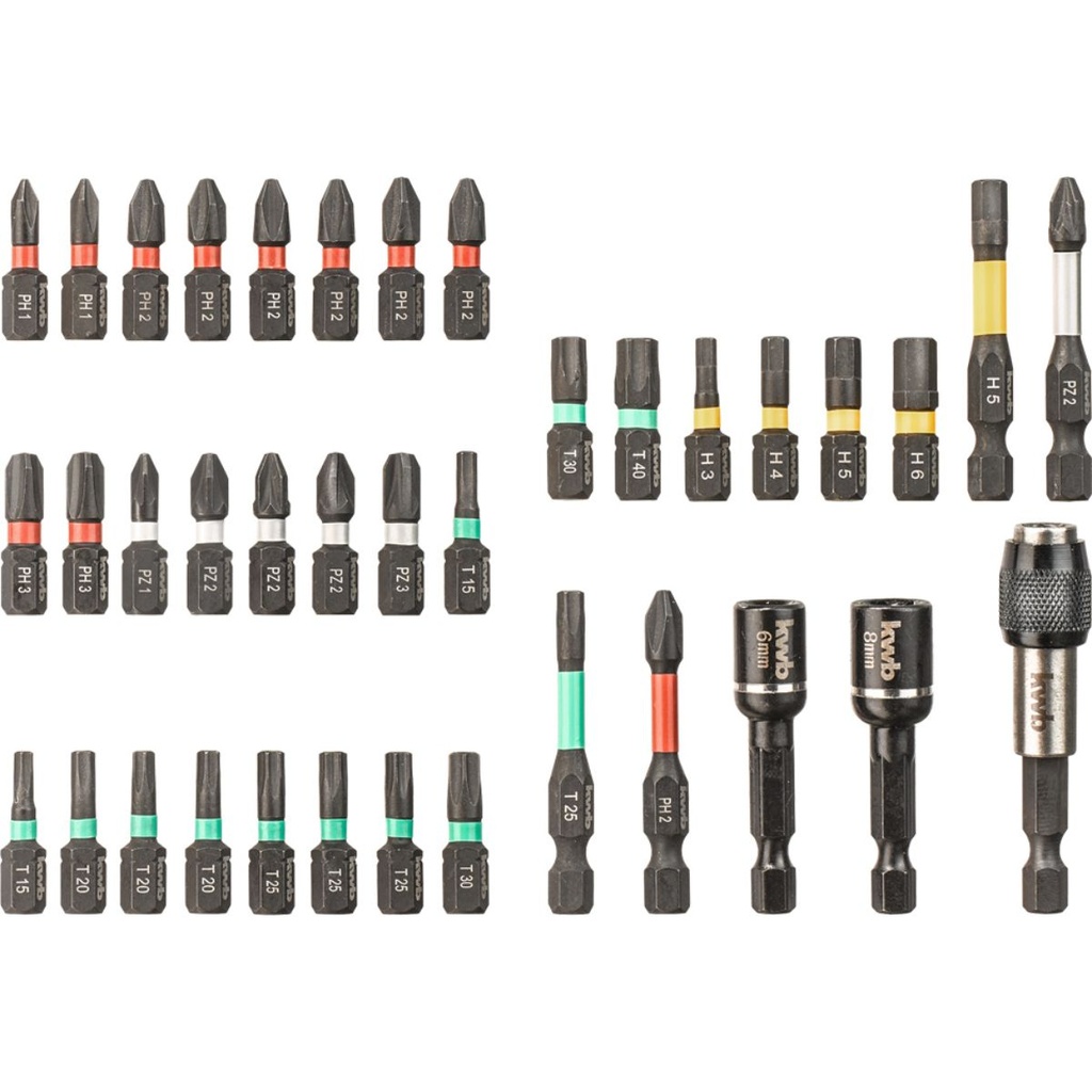 SET 37 PIEZAS PARA TALADOR DE IMPACTO KWB