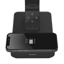 LAMPARA LED VELADOR NEGRO, 10W520LM, AC100-240V, RA>80, 5 TEMPCOLOR, DIMEABLE, CARGADOR RAPIDO INALAMBRICO, SALIDA USB, MEMORIA ULTIMA FUNCION  MACROLED (CERES)