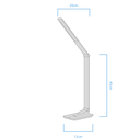 LAMPARA LED VELADOR NEGRO, 10W520LM, AC100-240V, RA>80, 5 TEMPCOLOR, DIMEABLE, CARGADOR RAPIDO INALAMBRICO, SALIDA USB, MEMORIA ULTIMA FUNCION  MACROLED (CERES)