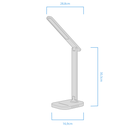 LAMPARA LED VELADOR NEGRO, 7W500LM, AC100-240V, RA>80, 5 TEMP.COLOR, DIMERIZABLE, LUZ NOCTURNA, SALIDA USB, MEMORIA ULTIMA FUNCION MACROLED (DIANA)