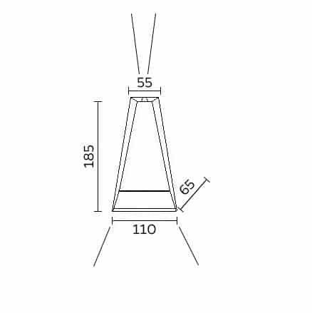 APLIQUE BIDIRECCIONAL 2XG9 ALUMINIO NEGRO IP44 FW (1920 NG)