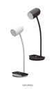 LAMPARA LED SATURNO VELADOR BLANCO 4W 230LM 100..240VCA LUZ CALIDA DIMERIZABLE, CARGADOR INALAMBRICO MACROLED (SATURNO BLANCO)