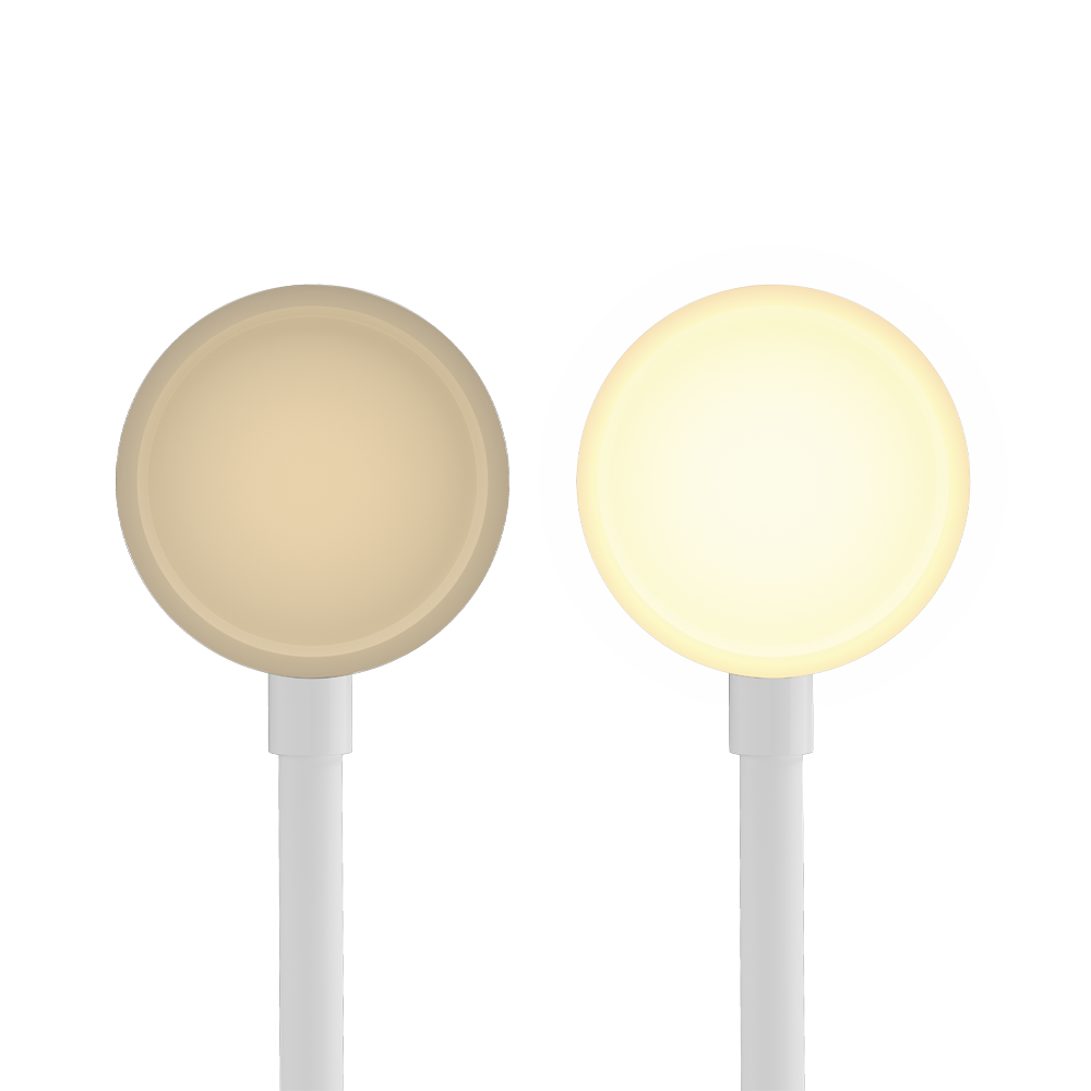 LAMPARA LED SATURNO VELADOR BLANCO 4W 230LM 100..240VCA LUZ CALIDA DIMERIZABLE, CARGADOR INALAMBRICO MACROLED (SATURNO BLANCO)