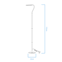 LAMPARA DE PIE JUPITER BLANCO LED 10W 850LM 3 COLORES DE LUZ DIMERIZABLE, MEMORIA DE ULTIMA FUNICON MACROLED