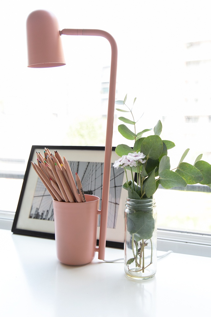 LÁMPARA DE ESCRITORIO OLIVIA GU10 SALMON IKON (15E-H1)