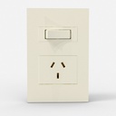 TAPA LUJO SXXI 1MOD+TOMA CON TOMATIERRA (4136)