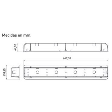 LUMINARIA EMERGENCIA AUTÓNOMA 90LED HERMETICA IP65 GAMA (18PEL90)