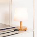 LAMPARA DE MESA EDISON LED INALAMBRICA BASE MADERA (IME032BL)