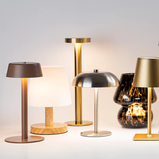 LAMPARA DE MESA EDISON LED INALAMBRICA BASE MADERA (IME032BL)