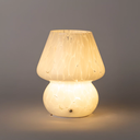 LAMPARA DE MESA PETITE FUNGI LED INALAMBRICA DE VIDRIO PRINT BLANCO (IME022BL)