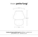LAMPARA DE MESA PETITE FUNGI LED INALAMBRICA DE VIDRIO PRINT BLANCO (IME022BL)