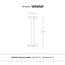 LAMPARA DE MESA TETATET LED INALAMBRICA NEGRO TETATET (IME024NE)