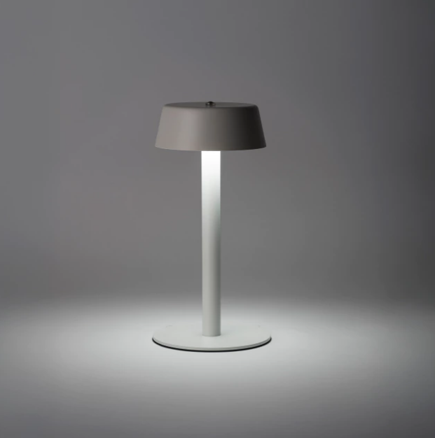 LAMPARA DE MESA JERSEY LED INALAMBRICA DE METAL BLANCO (IME026BL)