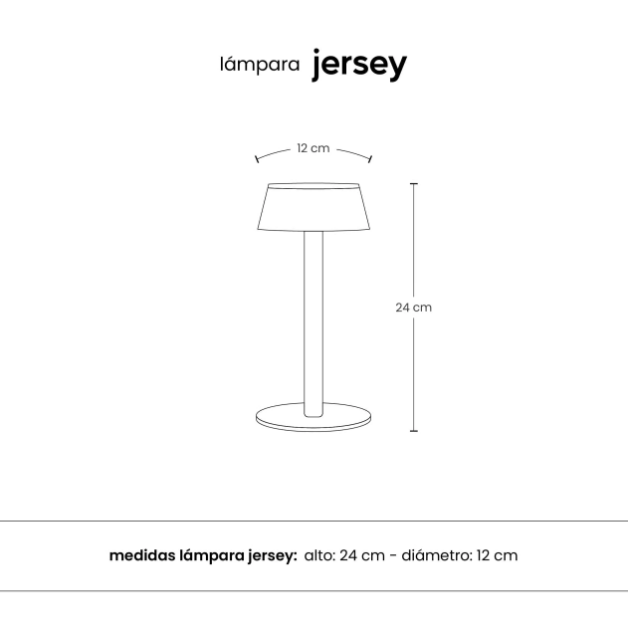 LAMPARA DE MESA JERSEY LED INALAMBRICA DE METAL BLANCO (IME026BL)