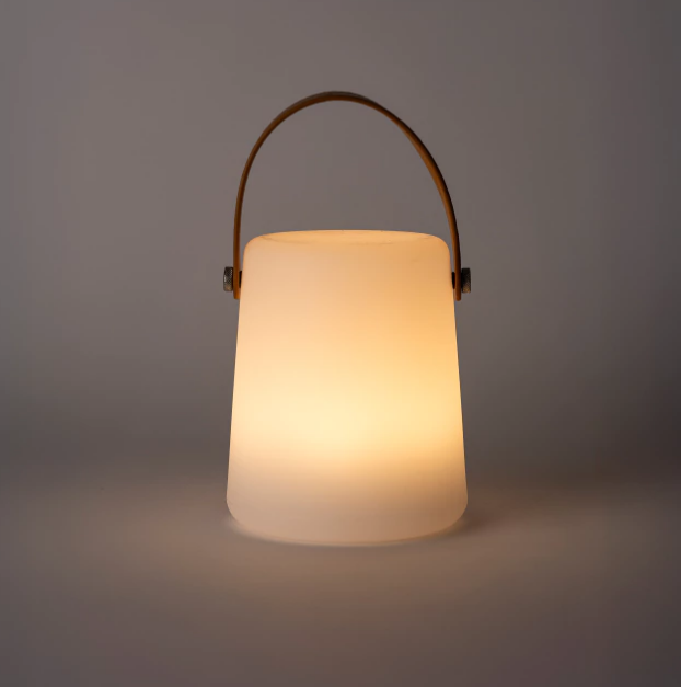 LAMPARA DE MESA TORCH LED INALAMBRICA DE PLASTICO CON MANIJA BLANCO (IME030BL))