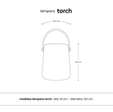 LAMPARA DE MESA TORCH LED INALAMBRICA DE PLASTICO CON MANIJA BLANCO (IME030BL))