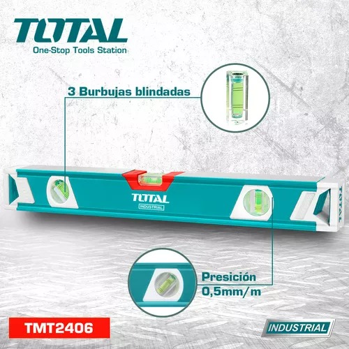 NIVEL DE BURBUJA MAGNETICO 40CM TOTAL (TMT24086M)