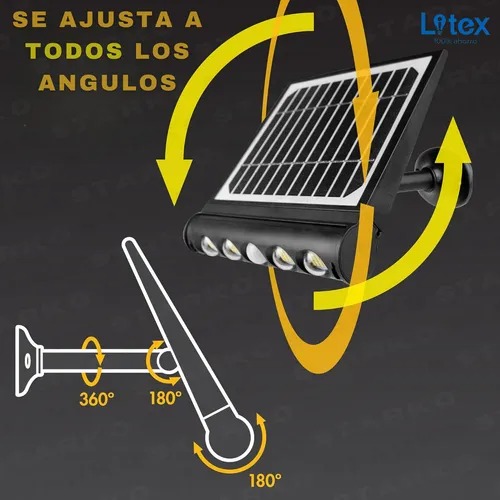 APLIQUE LED SOLAR MULTIFUNCIONAL AJUSTABLE 8W LITEX (LX830)