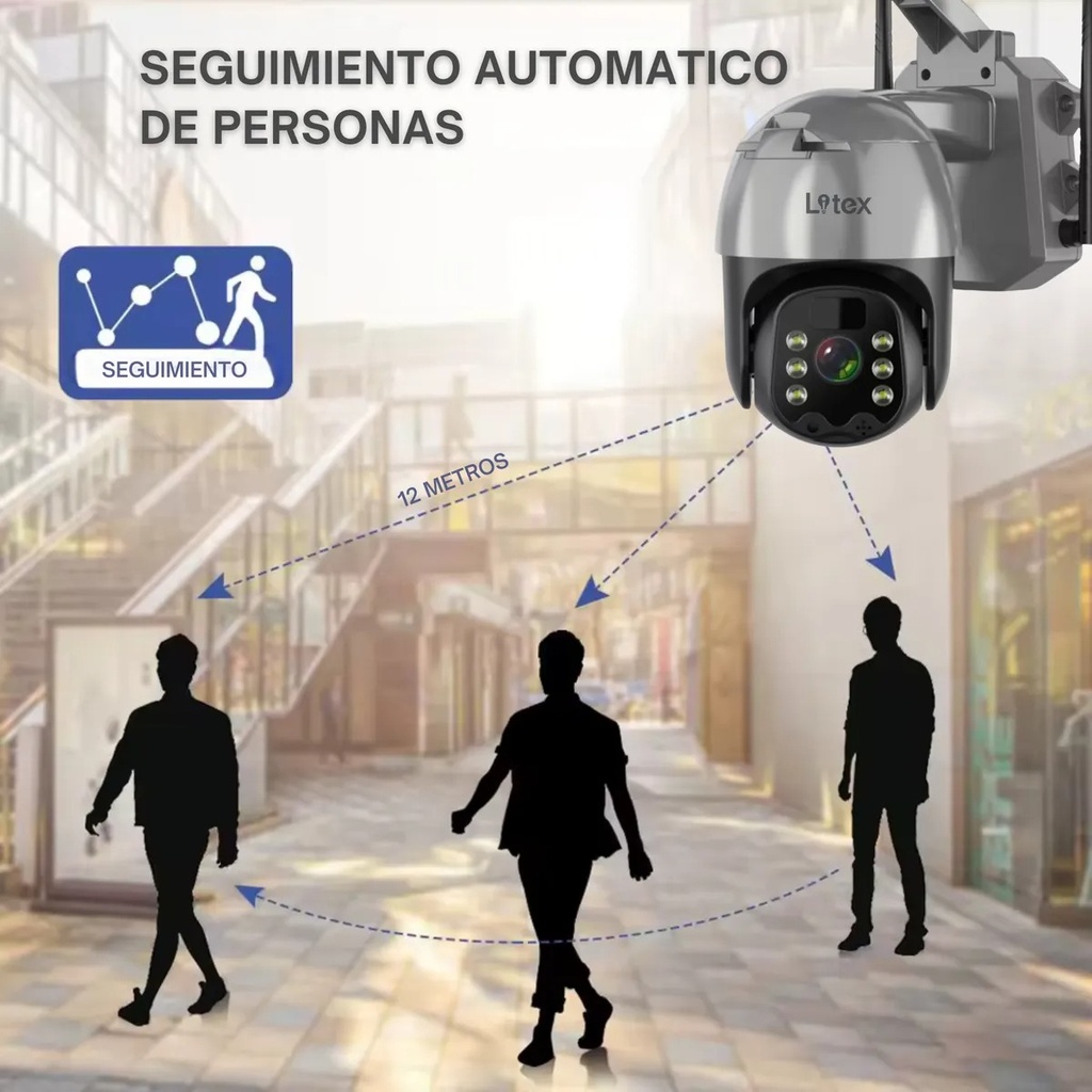 CAMARA WI-FI SOLAR IP67 DISTANCIA DETECCION HASTA 12 METROS SISTEMA PIR-RADAR LITEX (LX027)