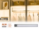 LISTON LED INTELIGENTE RECARGABLE USB 300MM C/ CONTROL REMOTO (AL30)