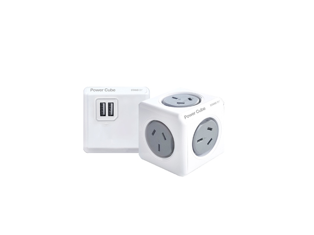 POWER CUBE 4 TOMAS + 2 USB C/ CABLE DE 1.5MTS (PWC42)