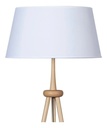 LÁMPARA DE PIE PALO BLANCO C/PATAS MADERA E27 CARILUX (1113)