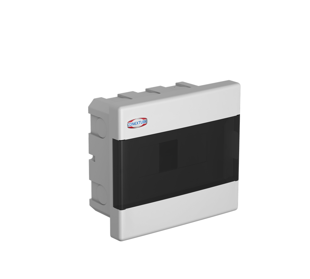 CAJA DIN 8 MÓDULOS EMBUTIR TAPA FUME LUXURY (46010812)