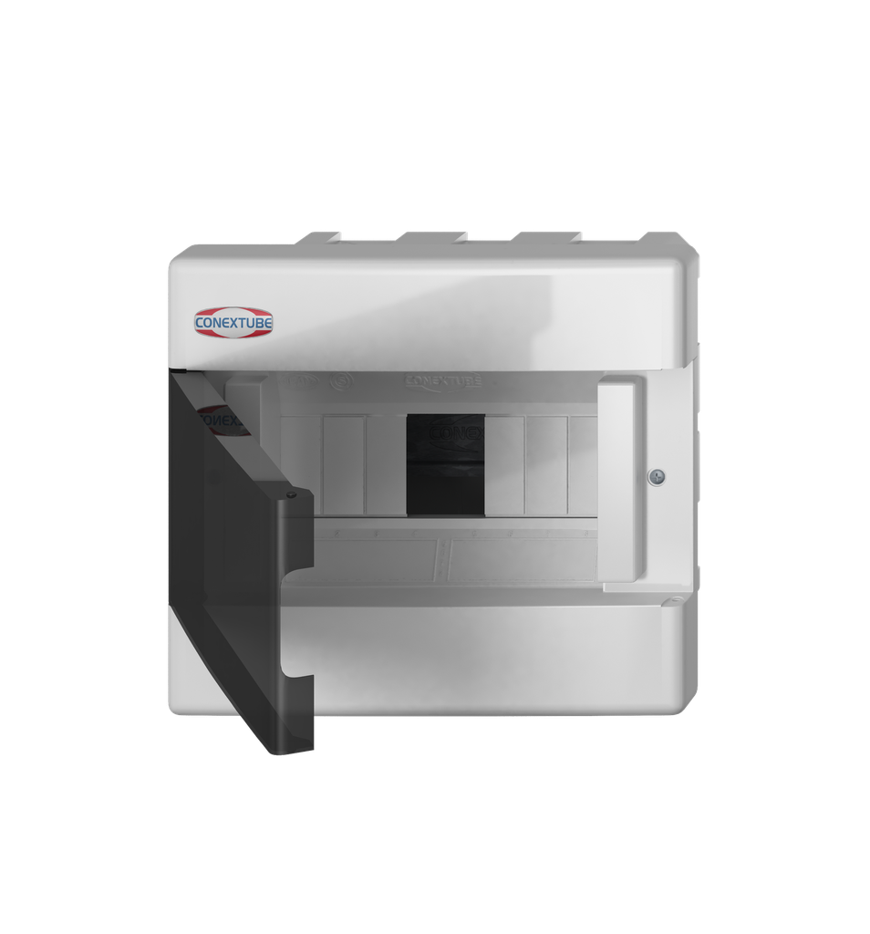 CAJA DIN 8 MÓDULOS EMBUTIR TAPA FUME LUXURY (46010812)