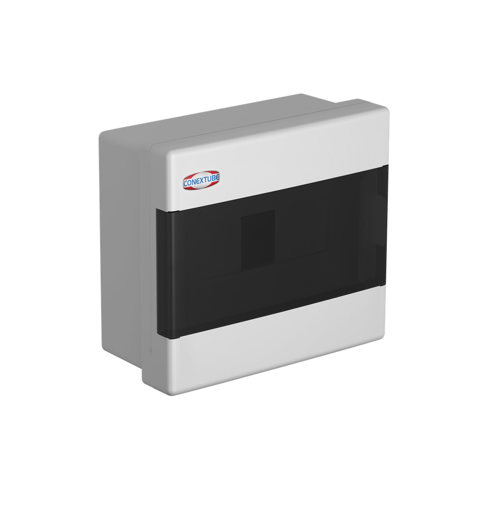 CAJA DIN 8 MÓDULOS SUPERFICIAL TAPA FUME LUXURY (46010822)