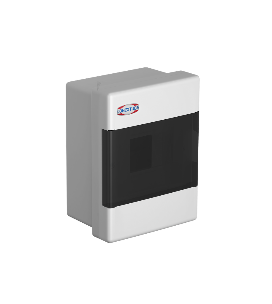 CAJA DIN 4 MÓDULOS SUPERFICIAL TAPA FUME LUXURY (46010422)