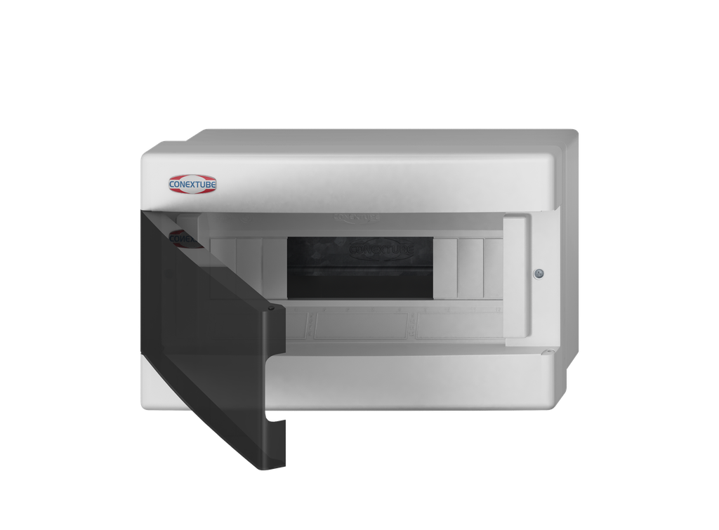 CAJA DIN 12 MÓDULOS SUPERFICIAL TAPA FUME LUXURY (46011222)