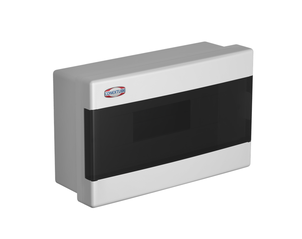 CAJA DIN 12 MÓDULOS SUPERFICIAL TAPA FUME LUXURY (46011222)