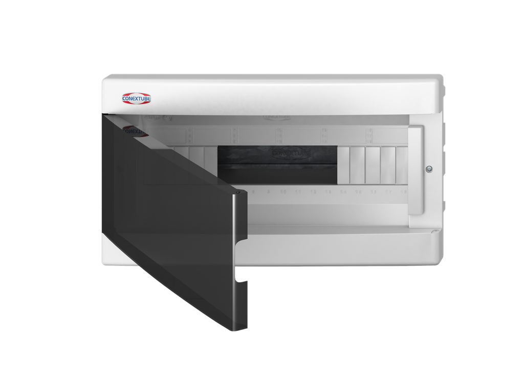 CAJA DIN 18 POLOS EMBUTIR TAPA FUME LUXURY (46011812)