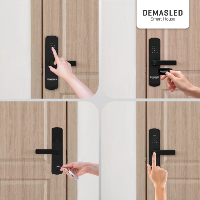 CERRADURA BIOMÉTRICA SMART WIFI 5 EN 1 (DOMO-39-A3)