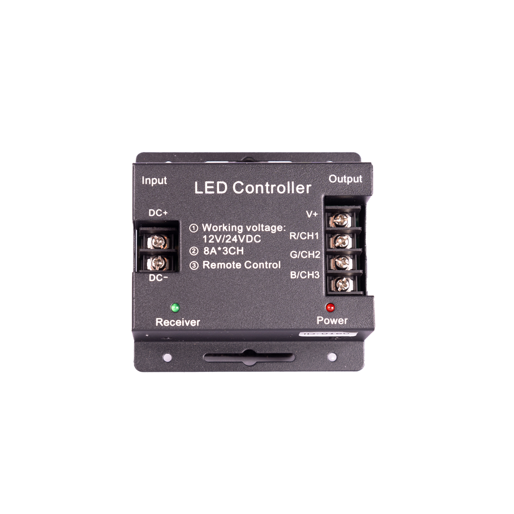 CONTROLADOR RGB 12VDC 8A ÁNODO COMÚN CONTROL TÁCTIL MEDUS (2965-6TRF)