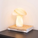 VELADOR FUNGI AMBAR Y BLANCO (IME023AR)