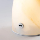 VELADOR FUNGI AMBAR Y BLANCO (IME023AR)