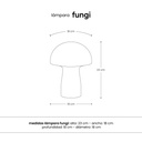 VELADOR FUNGI AMBAR Y BLANCO (IME023AR)