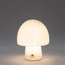 LAMPARA DE MESA LED INALAMBRICA DE VIDRIO HONGO BLANCO (IME041BL)